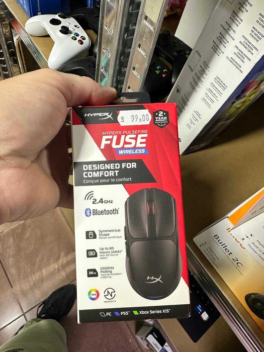 Mouse gaming wireless HyperX Pulsefire Fuse, 12000 DPI