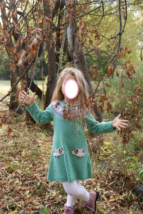 Плетена рокля Jojo Maman Bebe кашмир и вълна с морски свинчета