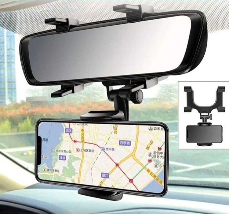 Suport Auto cu prindere de oglinda, Suport Telefon / Oglinda Retrovizo