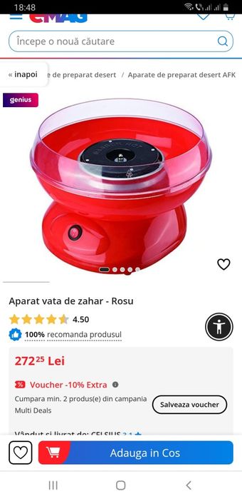 Aparat vată de zahăr TCM.