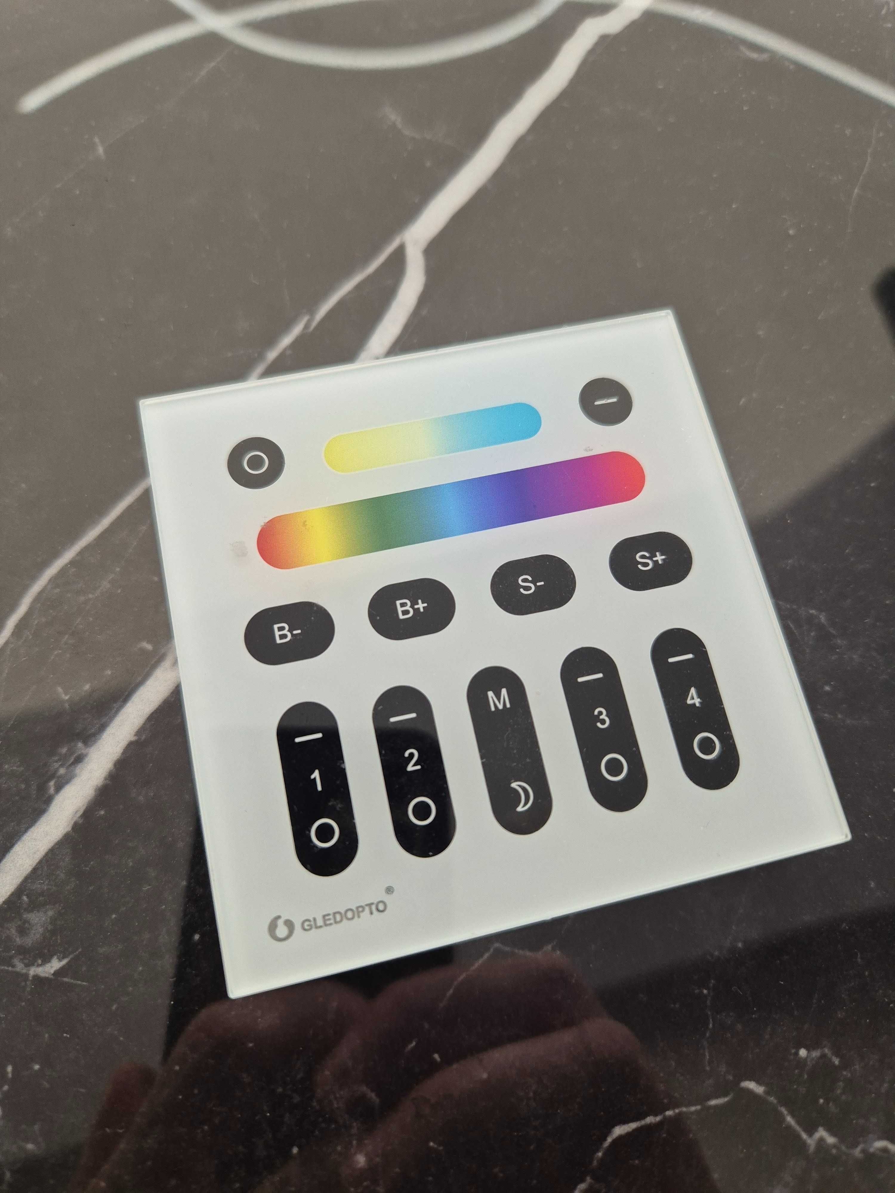 Стилен тъч панел за LED осветление - RGB+CCT, безжично управление