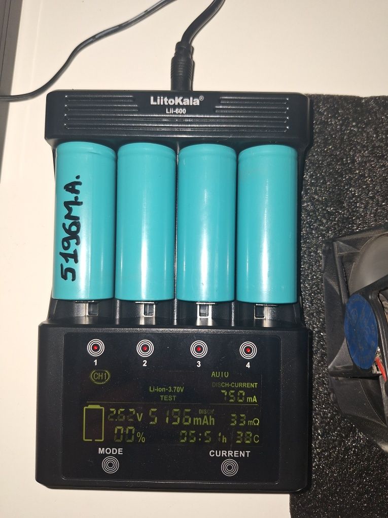10 Celule 26650, 5000mah nominal testate individual!