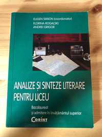 Analize si sinteze literare pentru liceu