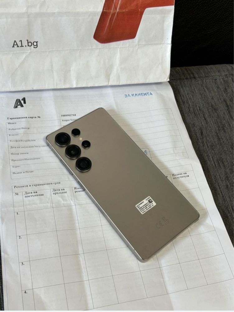 КАТО НОВ 512GB Samsung S25 Ultra A1 Гаранция 2027г. Gray / Сив