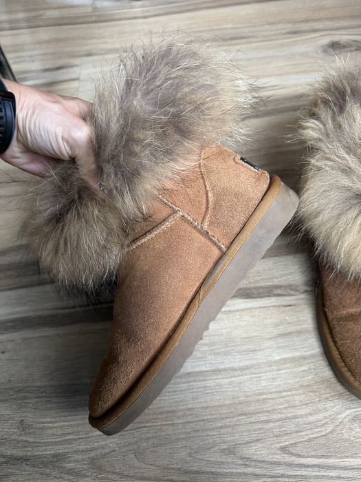 Страхотни кожени боти с естествен пух SDS ! 40 н