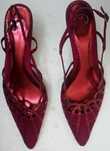 Sandale, pantofi K rosu-grena cu toc nr 40-41