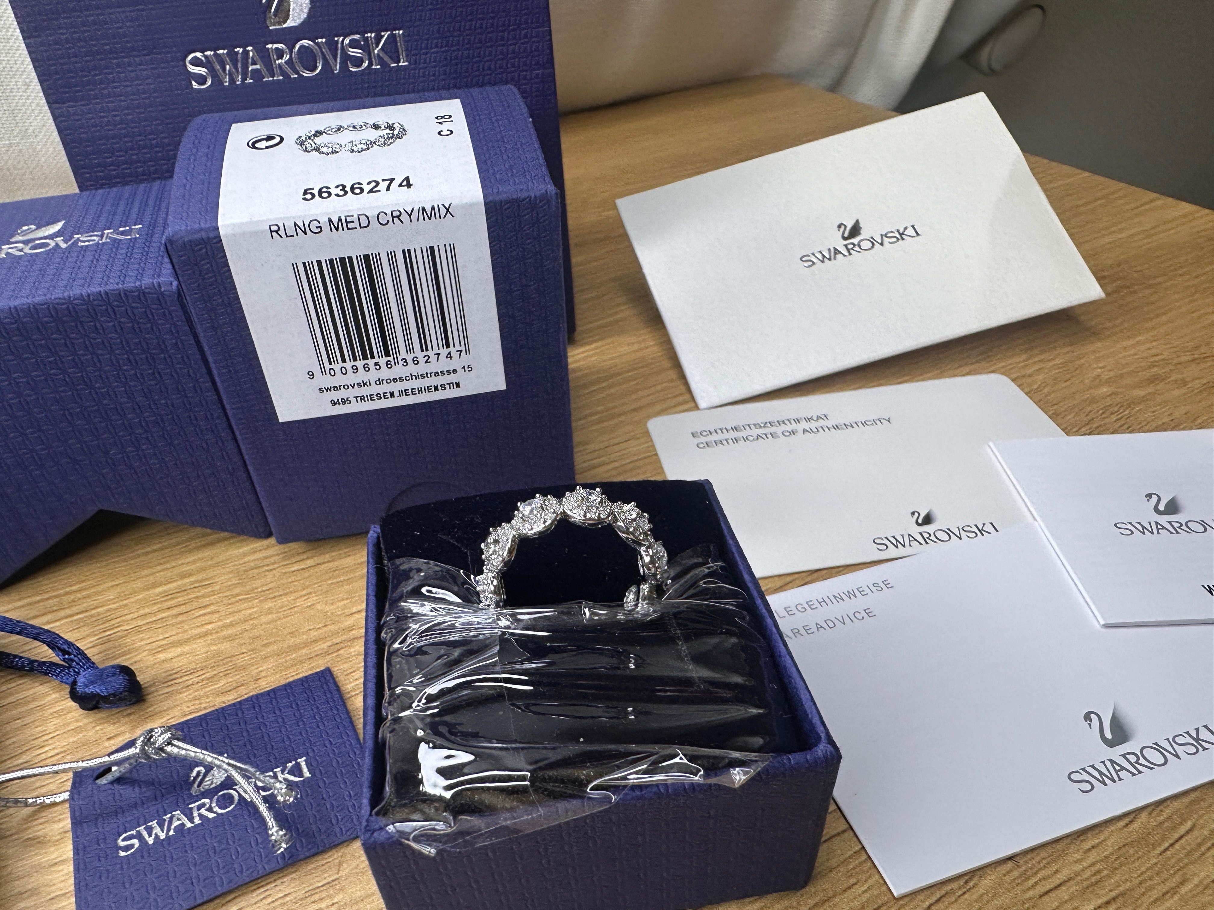 Inel si Cercei Swarovski angelic argintiu nou 52