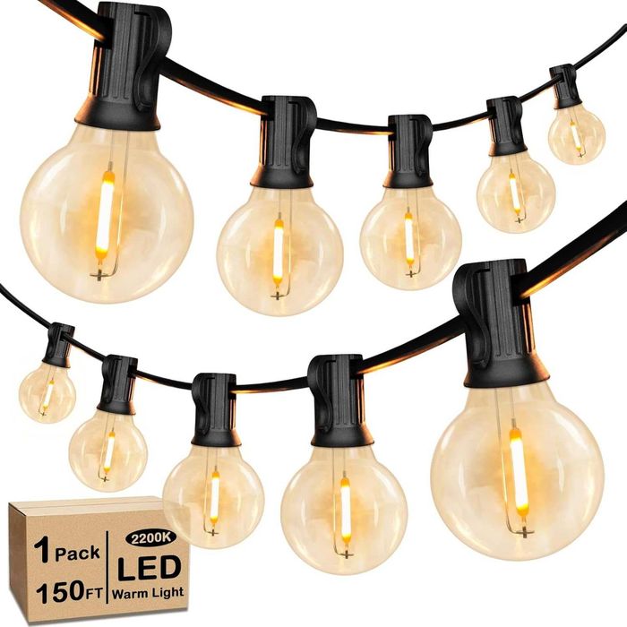 150 фута LED глобусови външни гирлянди