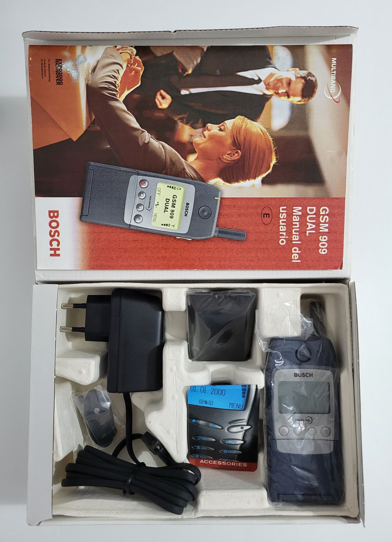Bosch 909. Nou. 0 minute. Folie ecran. Full box. Denmark. Liber retea.