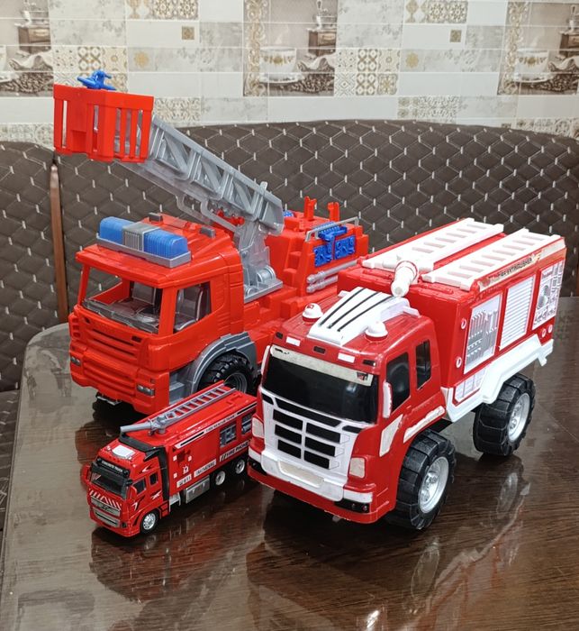 Машинки пожарные, военные, кран с манипулятором