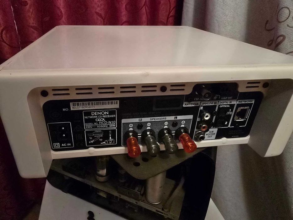 Minisistem Denon Ceol RCD-N10 wifi Heos Alexa alb