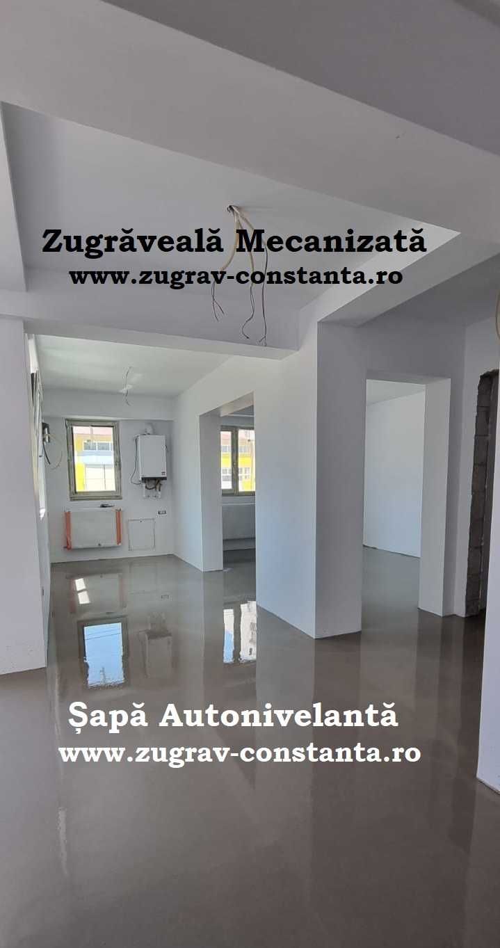 Zugraveli mecanizate - Sapa Autonivelanta - Decorative - Montare Tapet