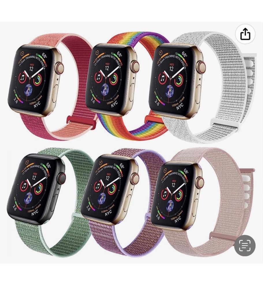 Curea Direct Nylon Style Ceas Apple Watch Husa Folie Silicon