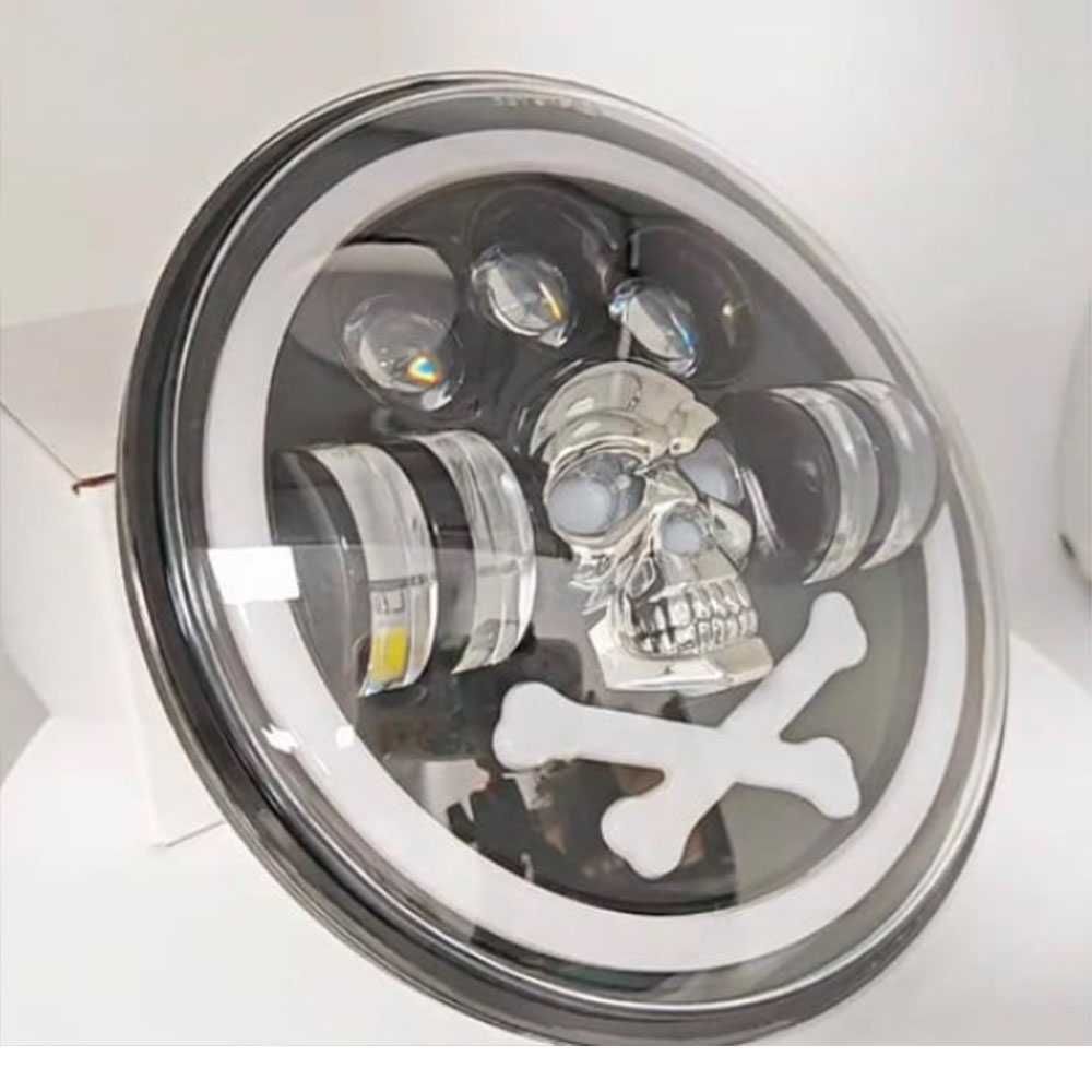 LED халоген фар 50W, 12-24V, 18 см, къси/дълги с DRL дневни светлини