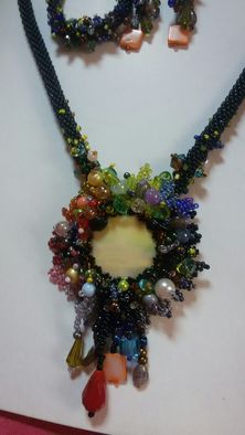 Set "Roata Culorilor" colier, brățară si cercei handmade