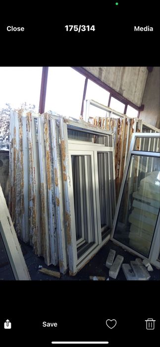 Използвани PVC дограми – 77 бр, 5-камерни, двоен стъклопакет