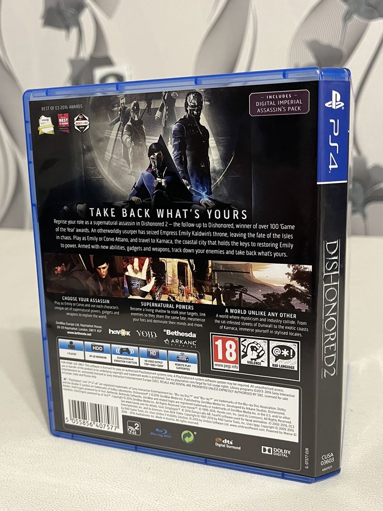 Dishonored 2 PS4 / PS5 игри
