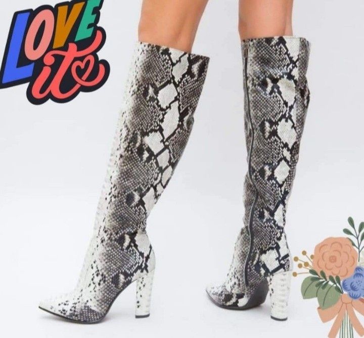 Cizme dama model snake,super calitate noi,etichetă