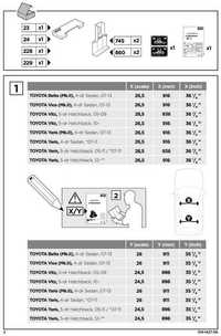 KIT Thule 1427 Toyota Yaris 2005-2011