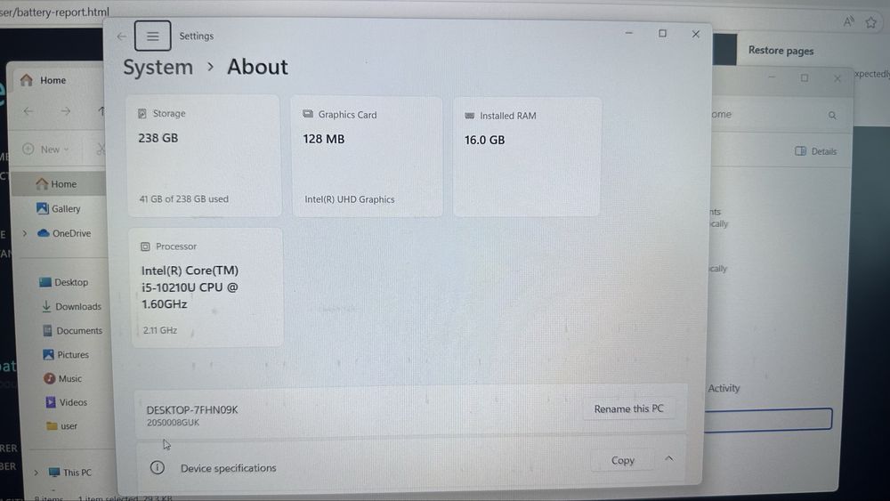 Лаптоп Lenovo Thinkpad T14 Gen 1 Intel i5 -10210u 8GB 256GB SSD