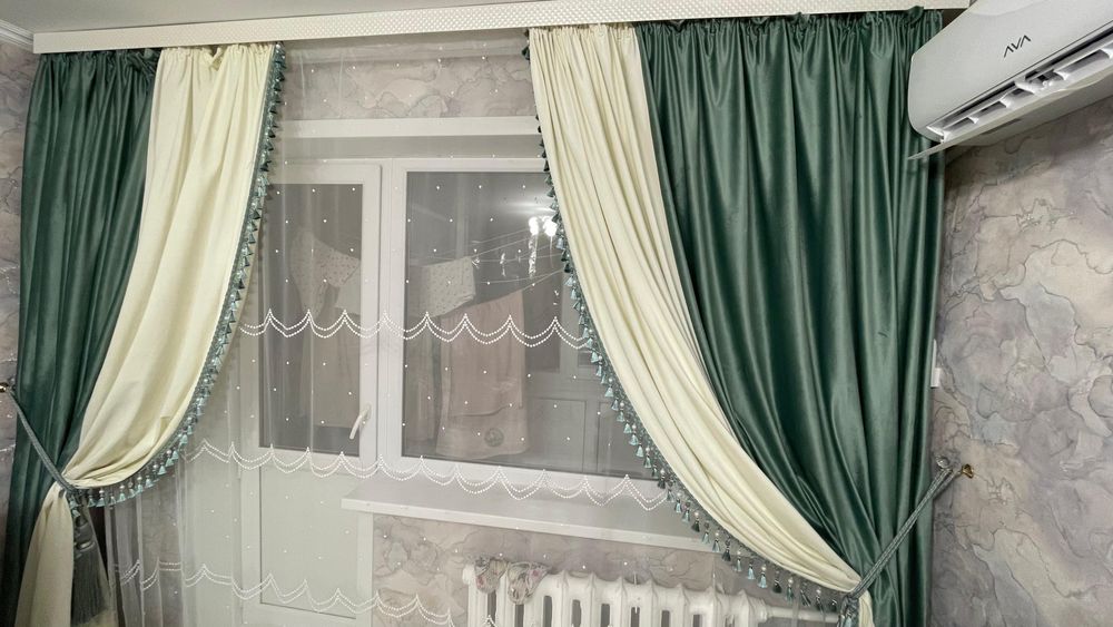 Продам тюль со шторами
