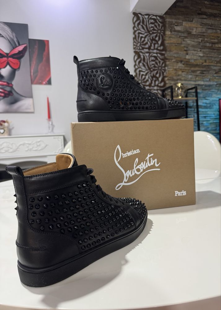 Christia Louboutin high black leather