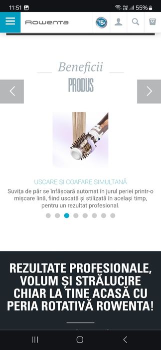 Perie rotativa de par/ uscător de par