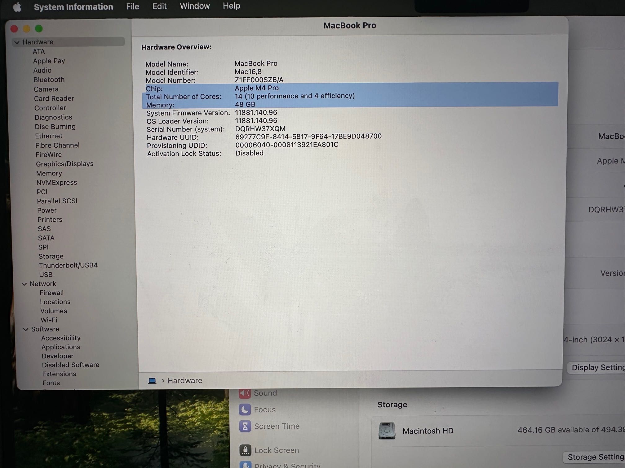 MacBook Pro 14" M4 PRO Chip 14-CPU/20-GPU/48RAM/512GB SSD