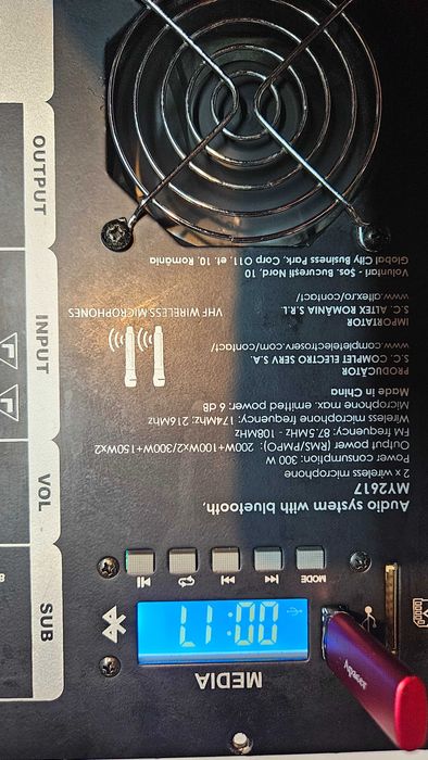 Sistem audio MYRIA MY2617, 300W RMS, Bluetooth, USB, FM