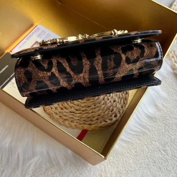 Geanta Dolce Gabbana Girls Mini 18 leopard cm, Premium