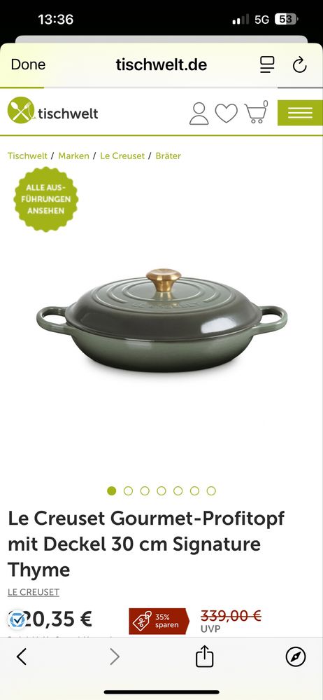 Чугyн -оригинален Le Creuset , лимитиран цвят, топ цена!