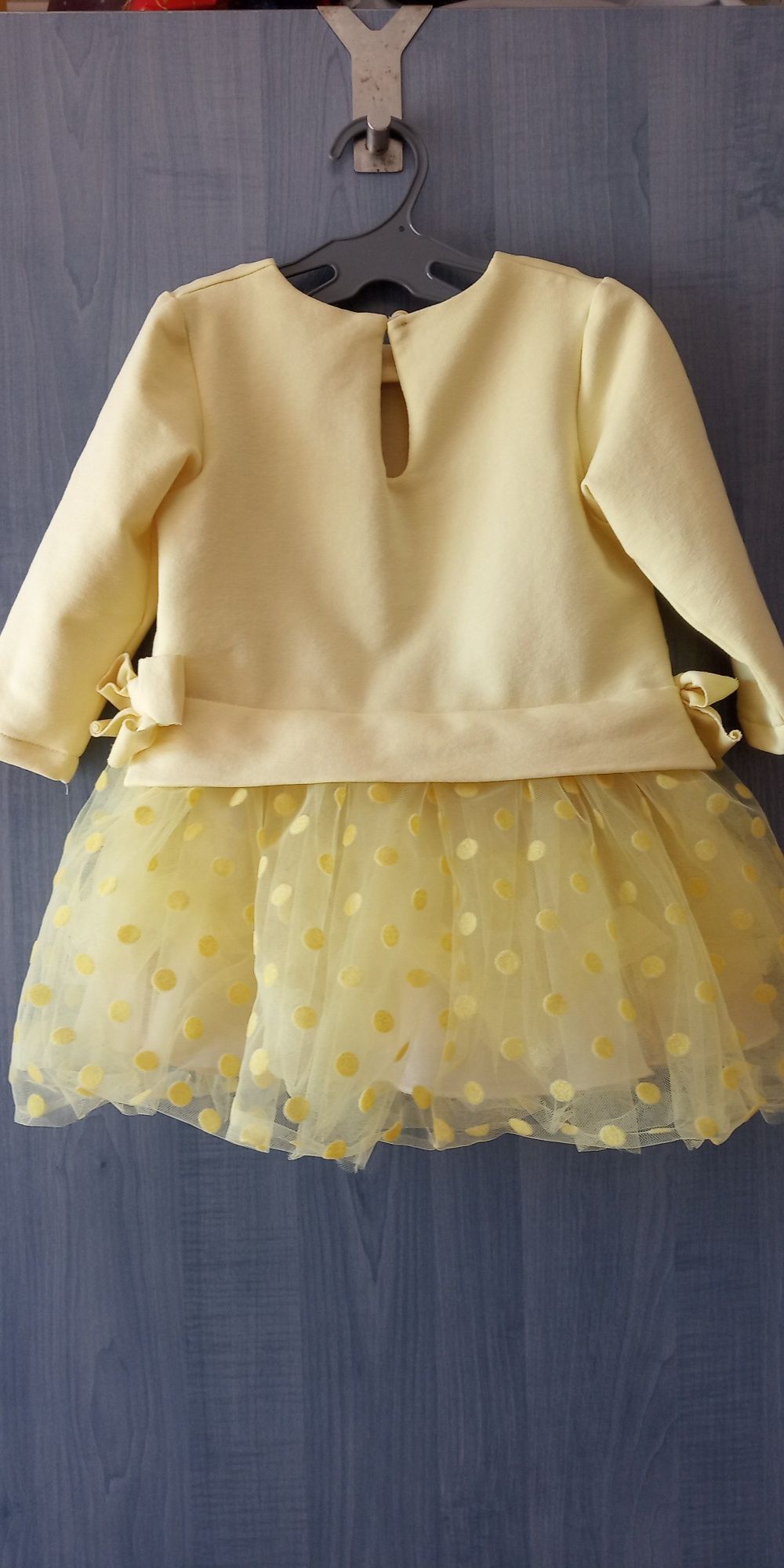 Жълта бебешка рокля Contrast
