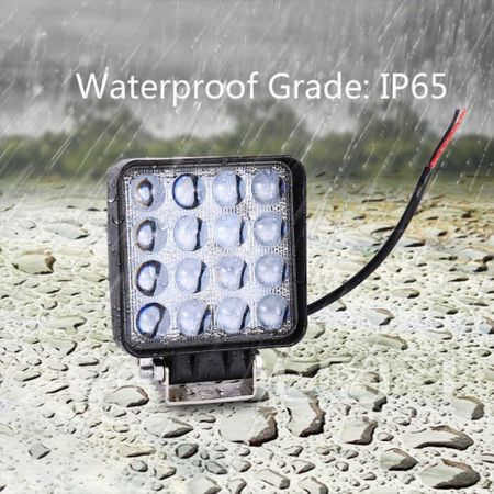 Proiector LED auto offroad 48W 12V-24V 3520 lumenI patrat / rotund
