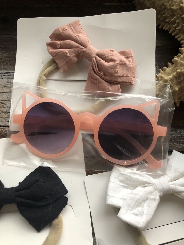 Комплект детска лента за коса и слънчеви очила