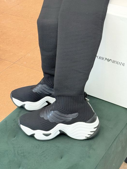 Дизайнерски дамски обувки Emporio Armani тип чорап