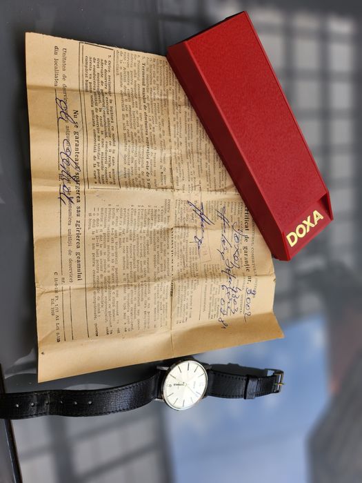 Ceas de mana Doxa Incabloc cu curea de piele