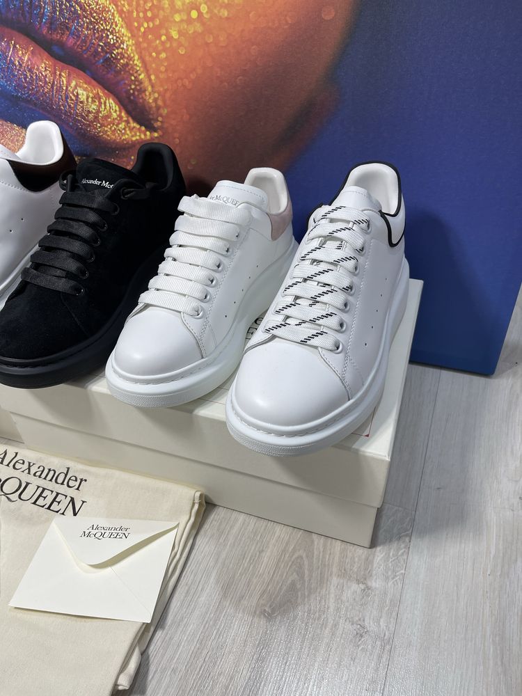 Adidasi Alexander McQueen piele naturala 100% Full Box colectie noua
