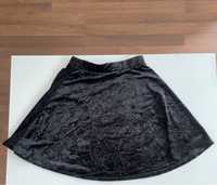 Fusta catifea neagra H&M S/36