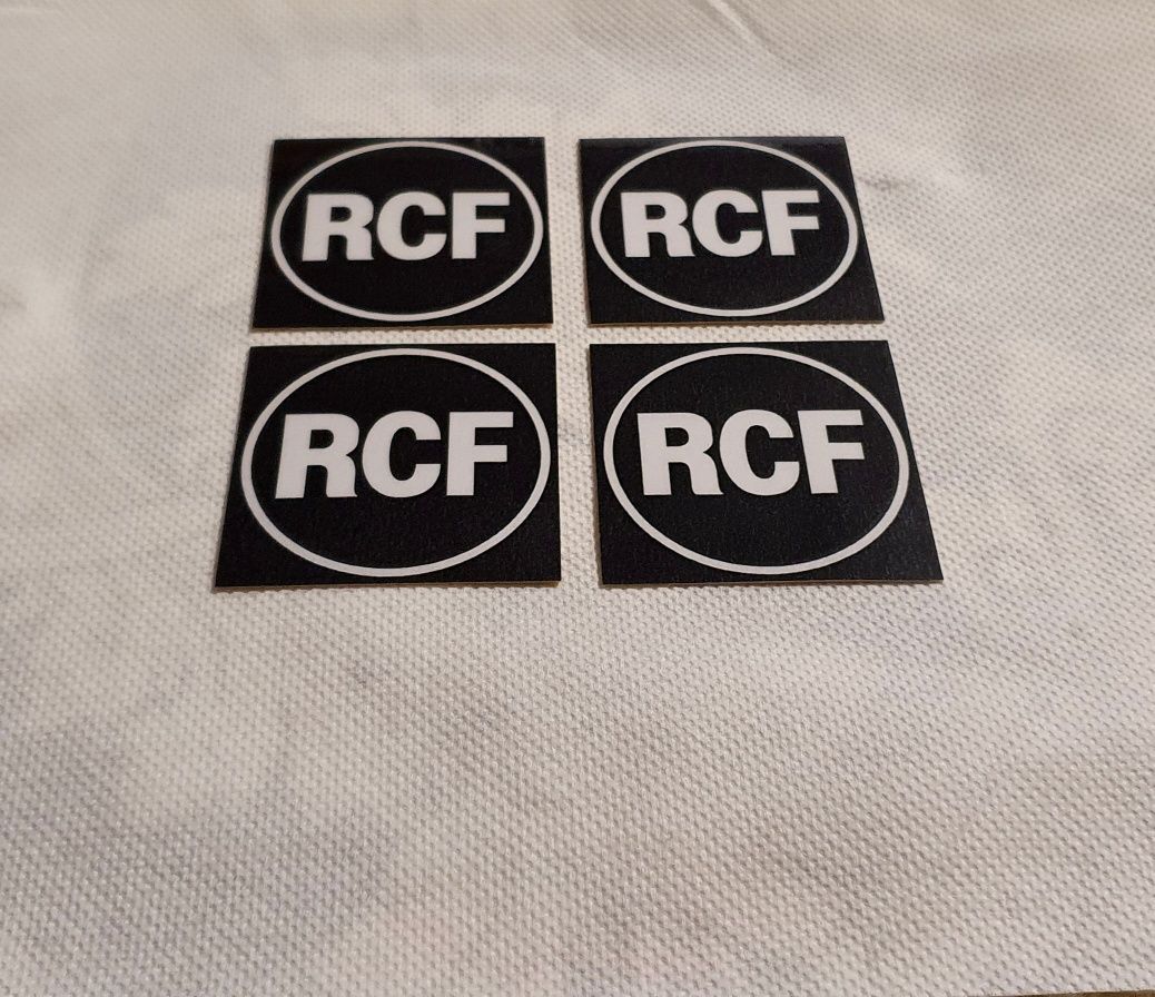 Logo/Sticker RCF / Behringer. Se potriveste pe orice boxa sau sub/Behr