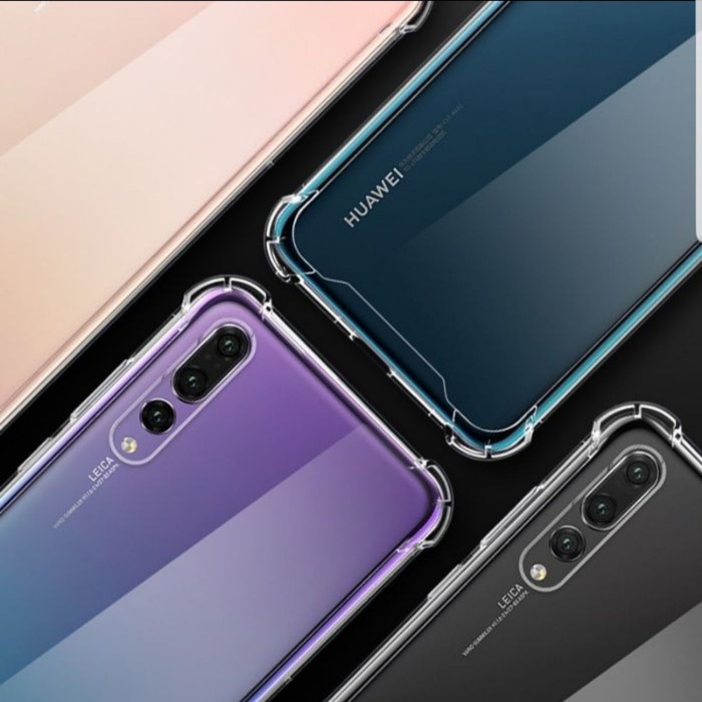 Прозрачен Силиконов Кейс за Huawei P30 Lite Y6 Y7 2019 P20 P40 Pro E