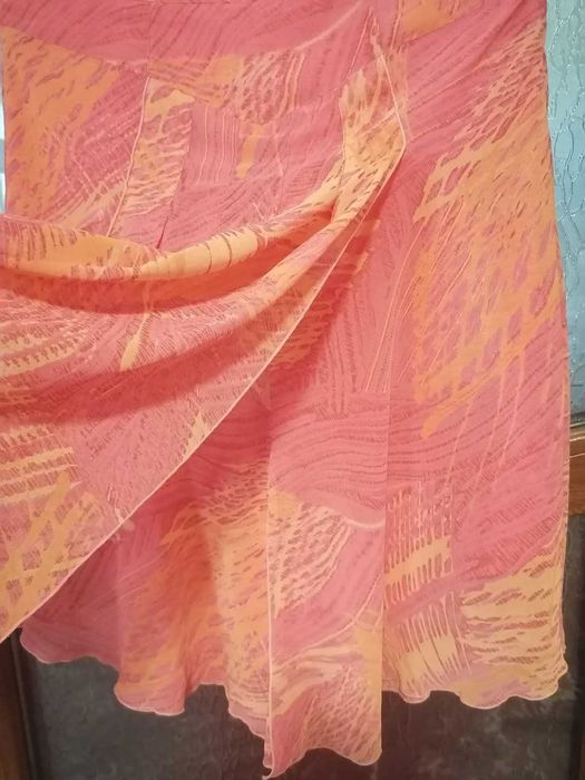 Fustă Esprit elegantă culoarea portocaliu mărimea M