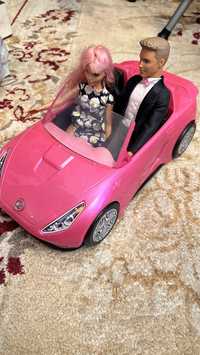 Продам розовую машинку с Барби и Кеном