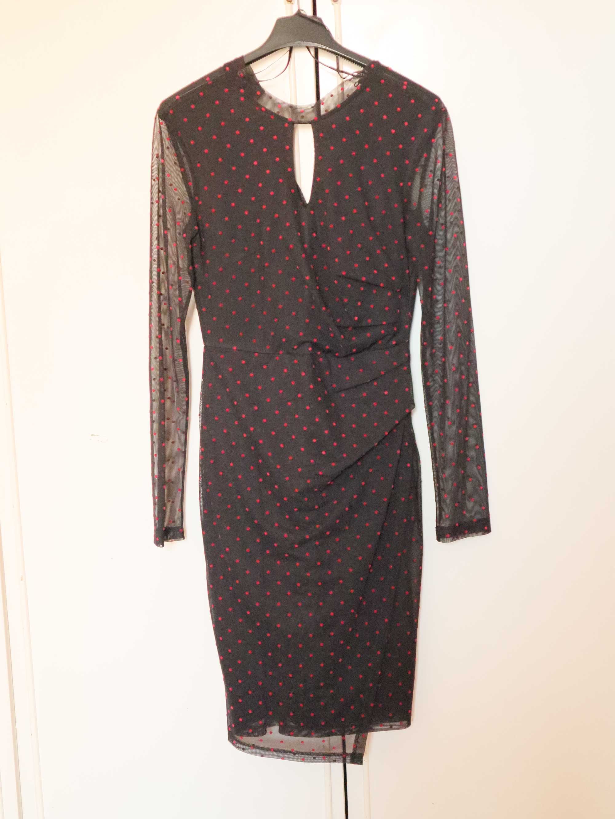 Черна къса рокля на точки, Orsay, размер XS (34)