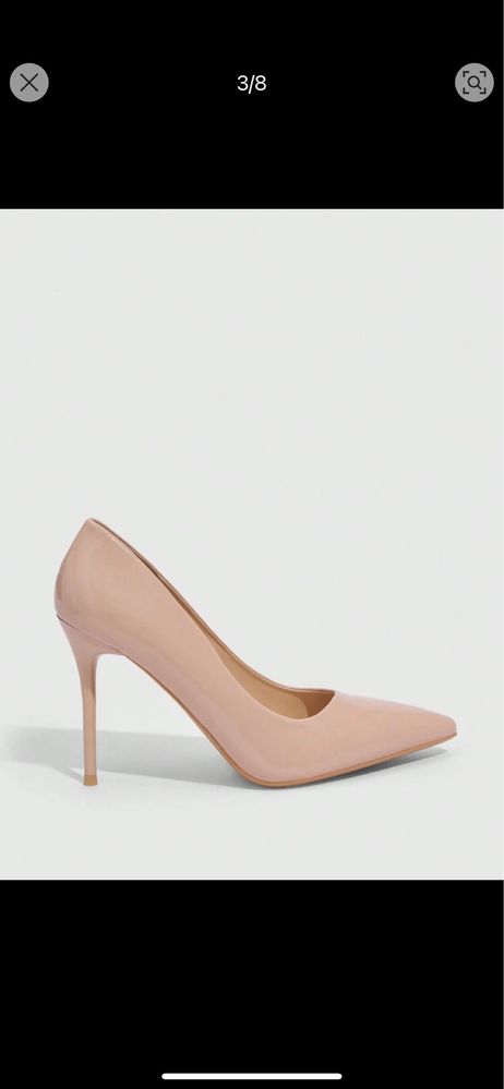 Pantofi stiletto,bej nude,toc subțire marimea 37