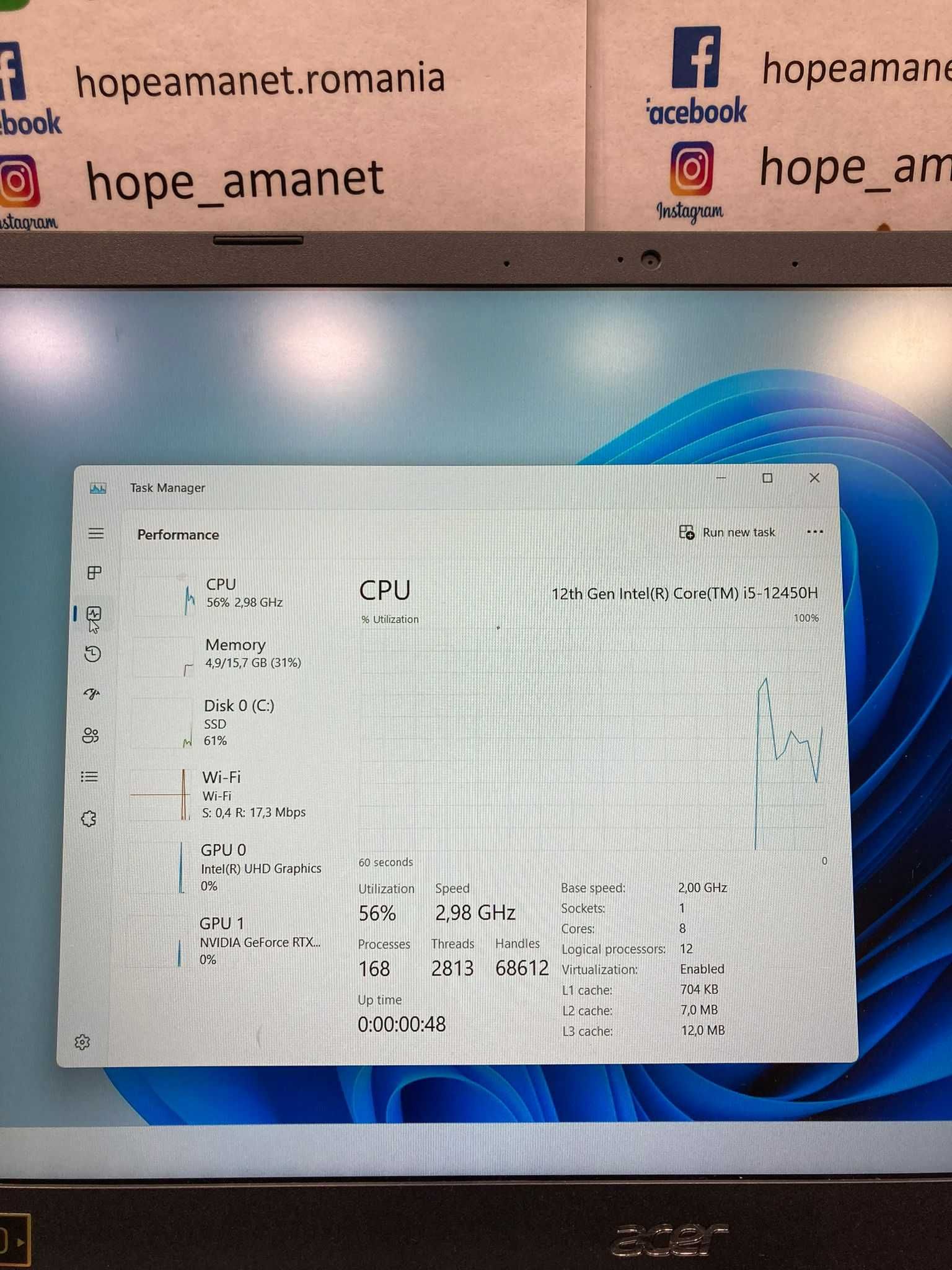 Hope Amanet P12 - Laptop Acer Aspire 7 2024