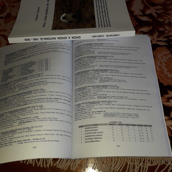 Carte de fotbal - DIVIZIA A (1990 - 2000)