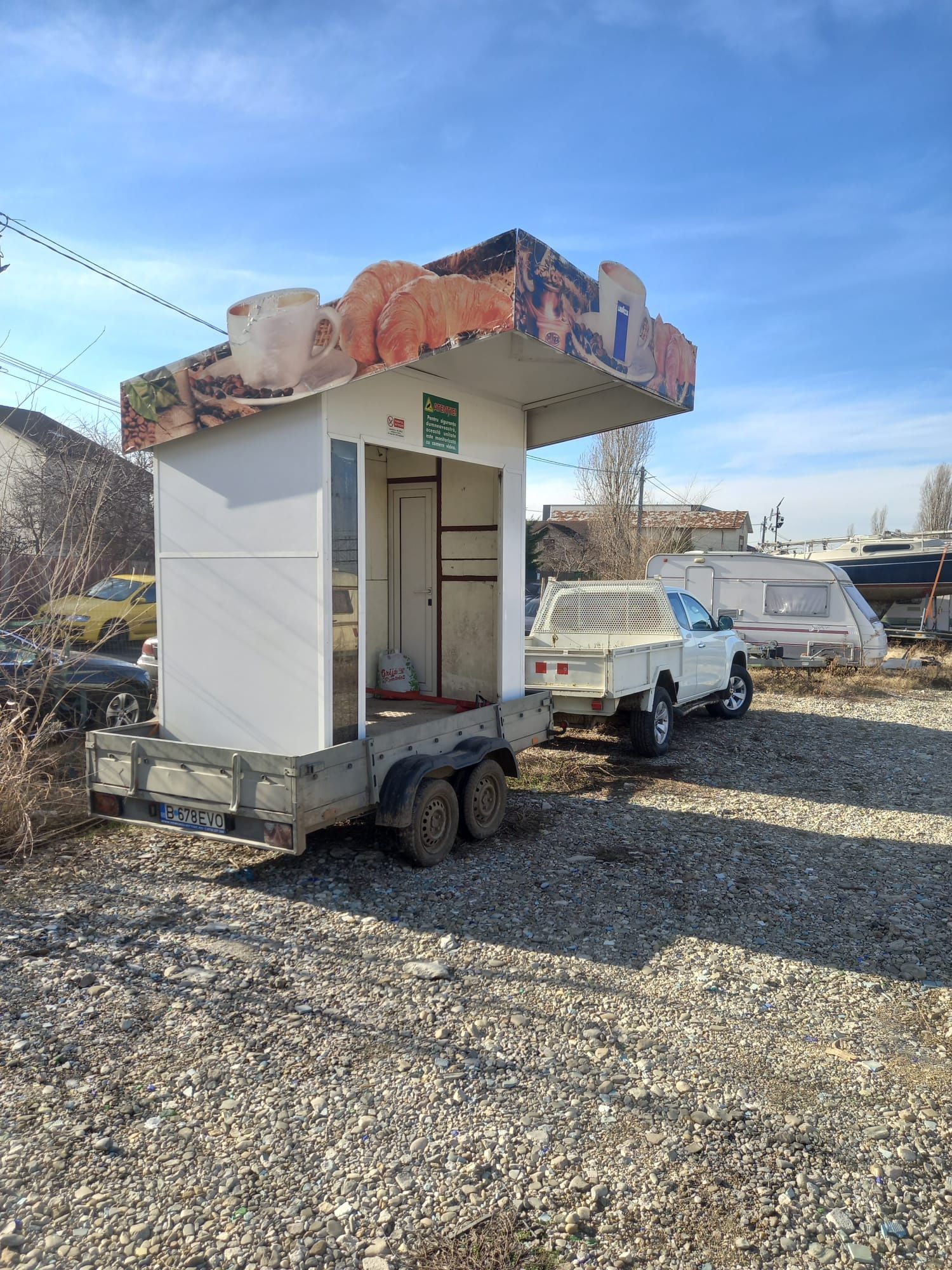 Container chioșc termopan modul izolat special aparate cafea vending