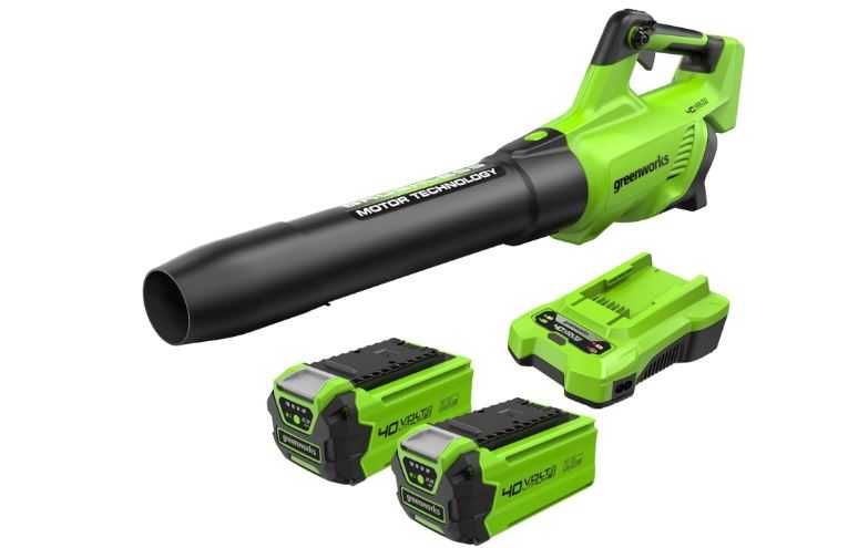 Greenworks GD40ABK2X – Suflante frunze cu motor brushless, pe baterie