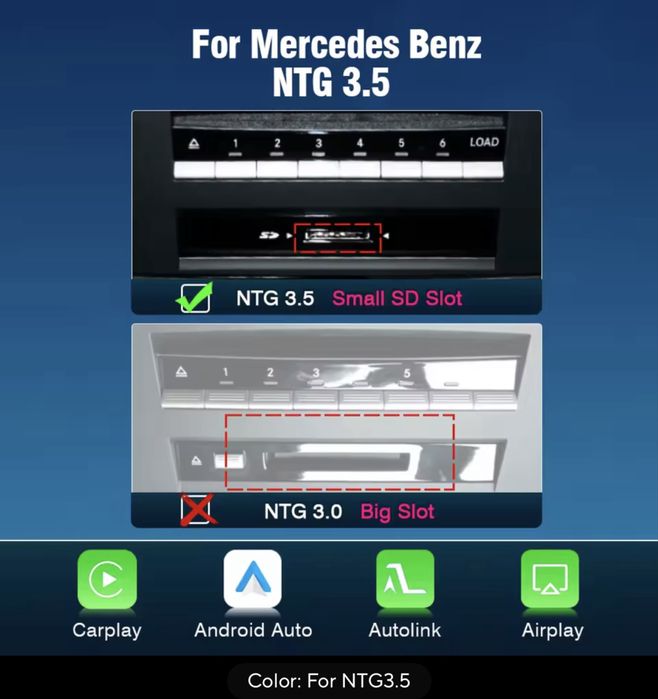 Apple CarPlay & Androit auto W221