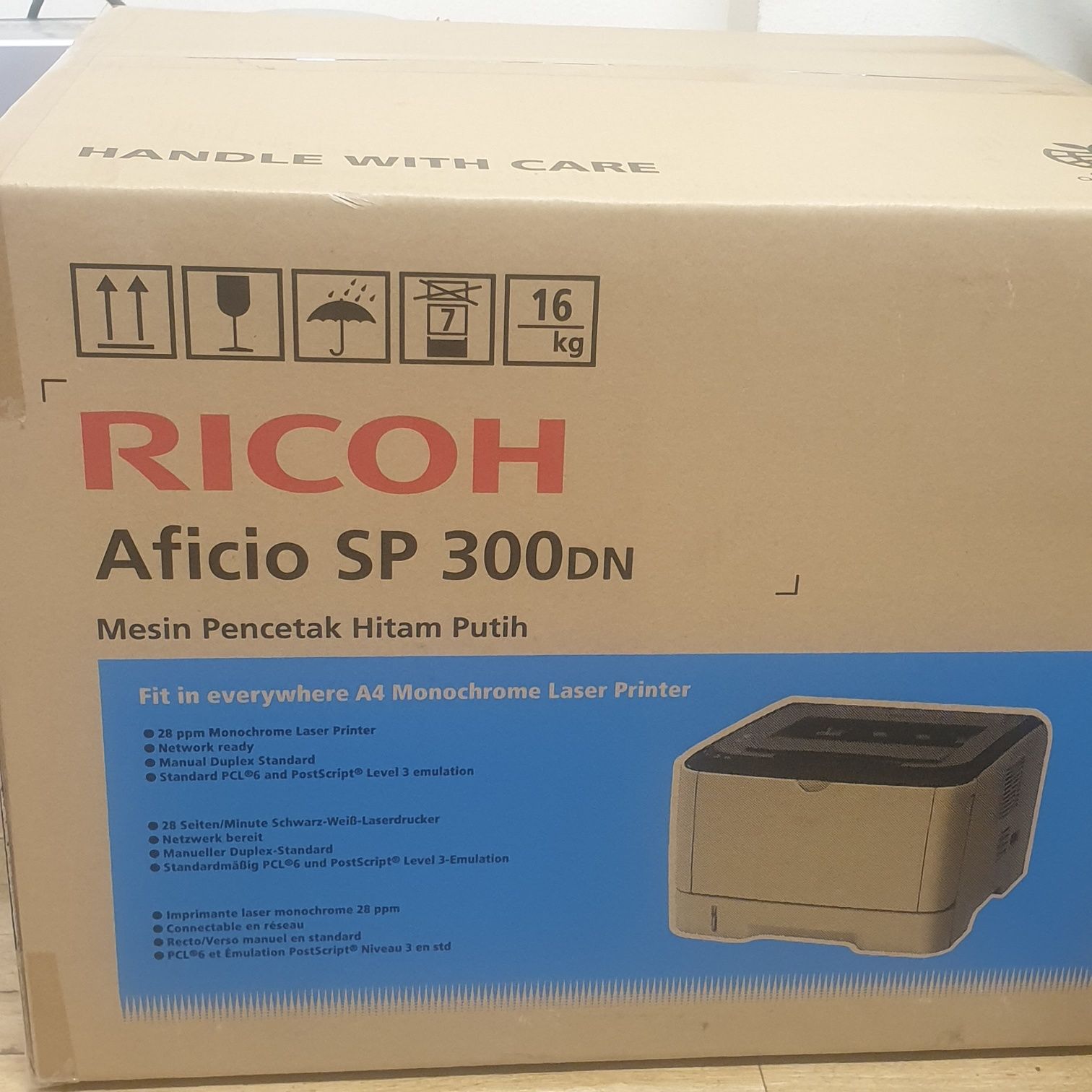 Лазерен принтер RICOH SP 300DN двустранен мрежа